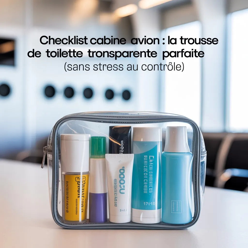 Checklist cabine avion  la trousse de toilette transparente parfaite (sans stress au contrôle)