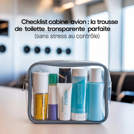 Checklist cabine avion  la trousse de toilette transparente parfaite (sans stress au contrôle)