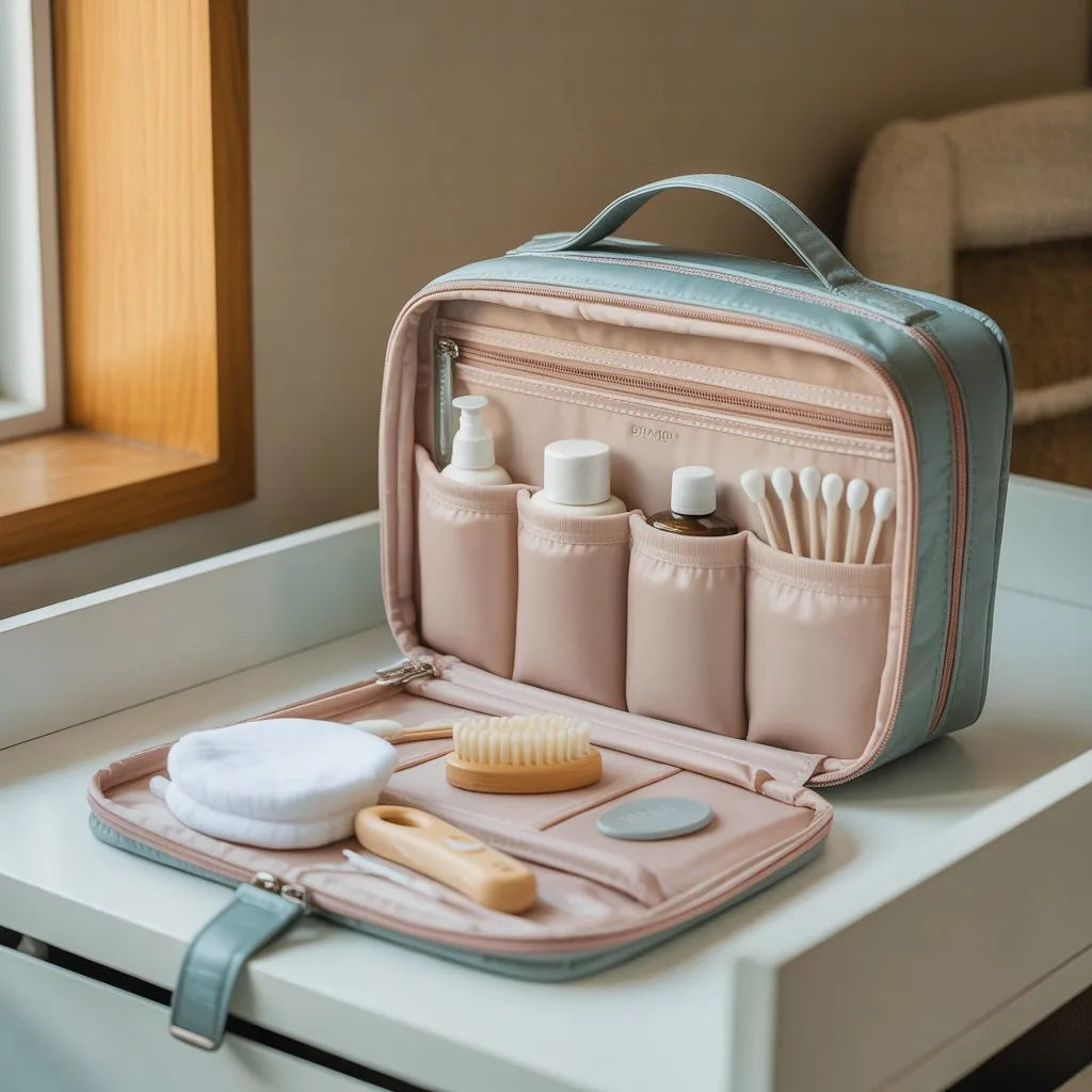 Trousse de toilette bébé  l’alliée des parents organisés à la maison et en déplacement