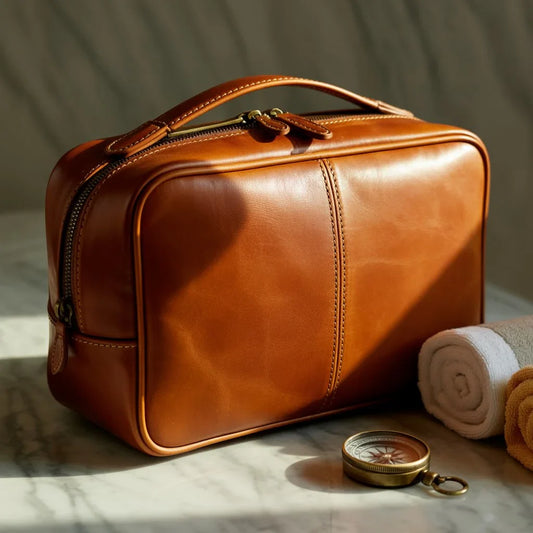 Trousse de toilette cuir  l’accessoire élégant et durable pour des voyages bien organisés
