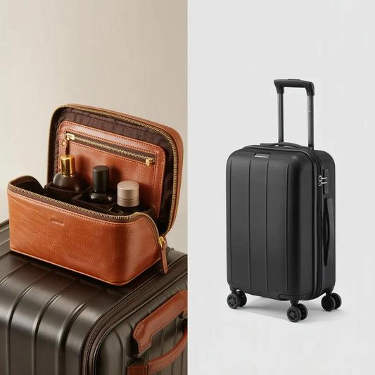 Trousse de toilette cuir vs sac cabine : comment choisir pour un voyage réussi ?