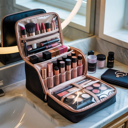 Trousse de toilette maquillage de voyage  comment rester organisée partout 