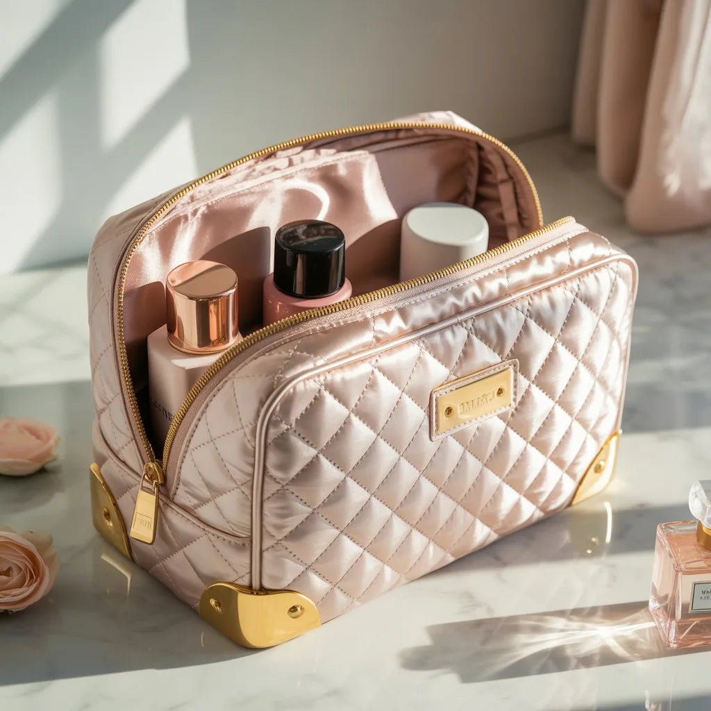 Trousse de toilette matelassée  le choix confort et chic pour tous les jours
