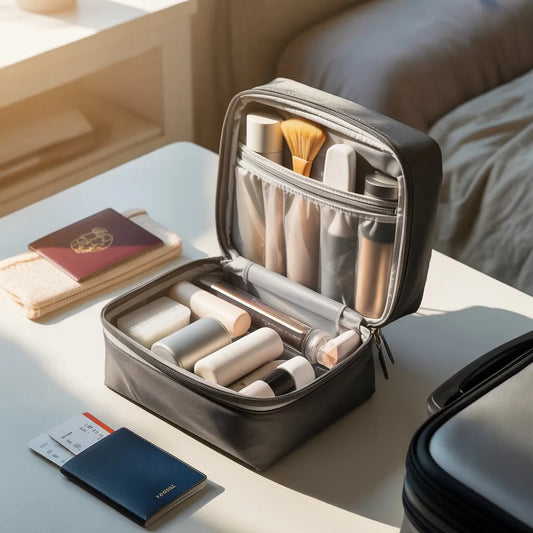Voyager léger sans stress : le rôle clé de la trousse de toilette