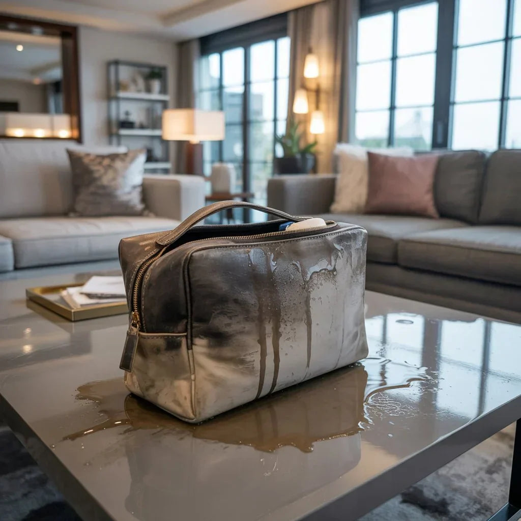 Trousse de toilette fuite