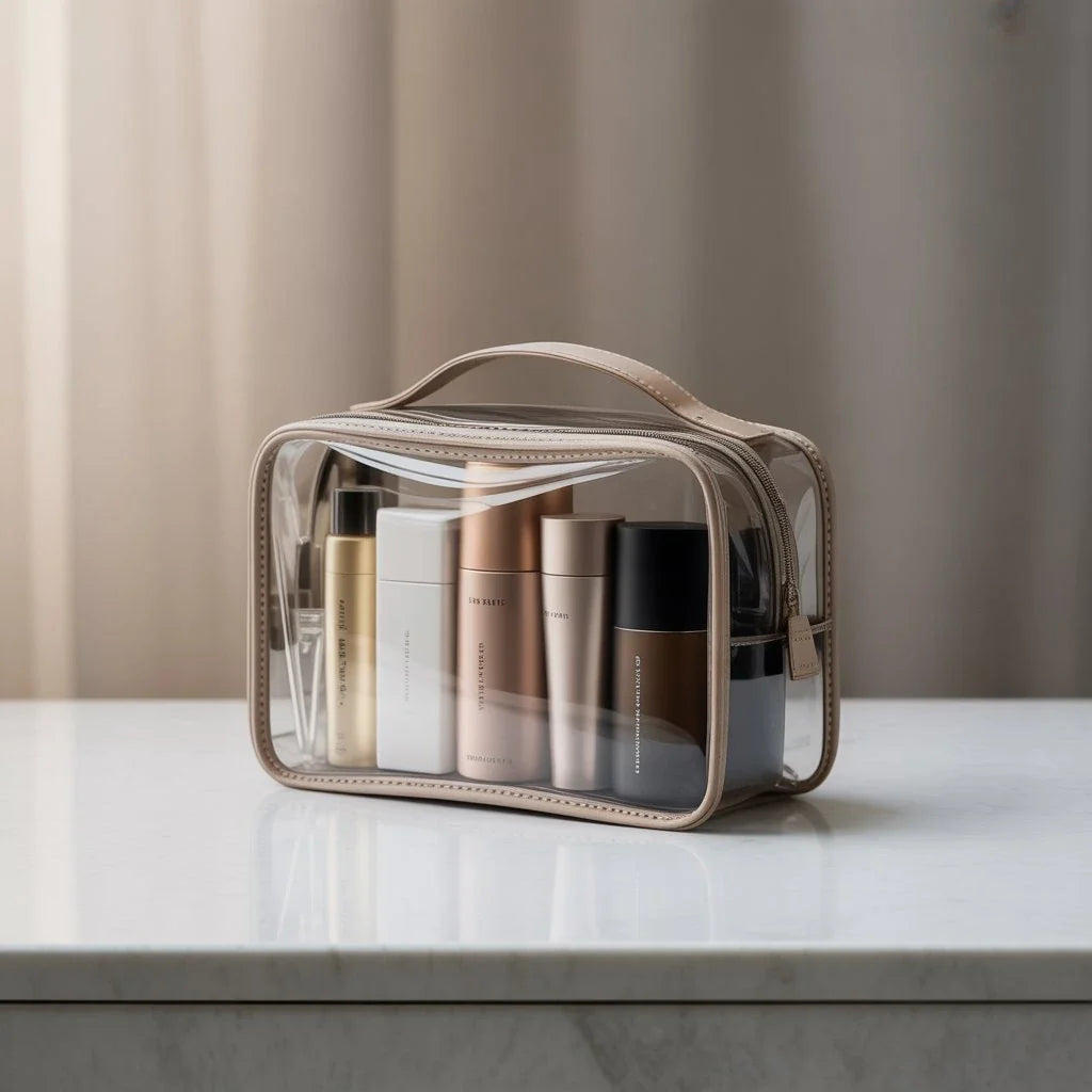 trousse de toilette transparente
