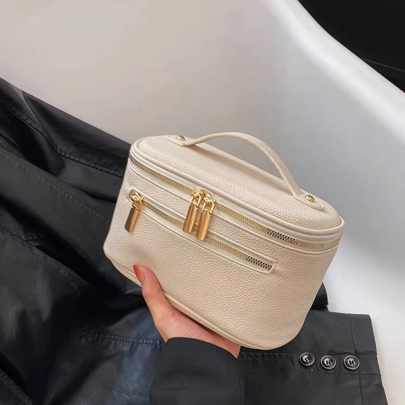 Trousse de Toilette Femme Double fonds blanc