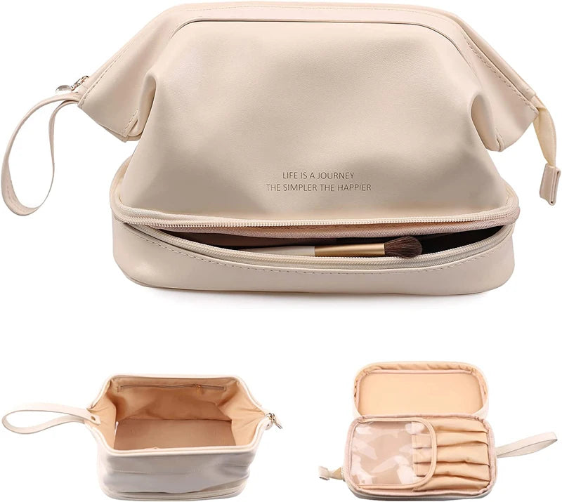 Trousse de toilette femme chic blanc