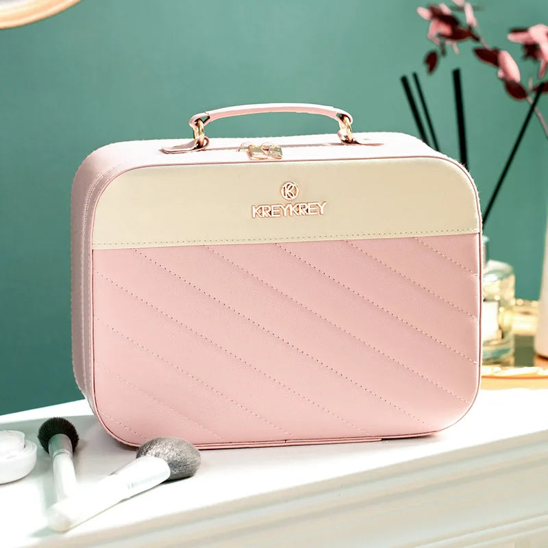 Trousse de toilette maquillage rose
