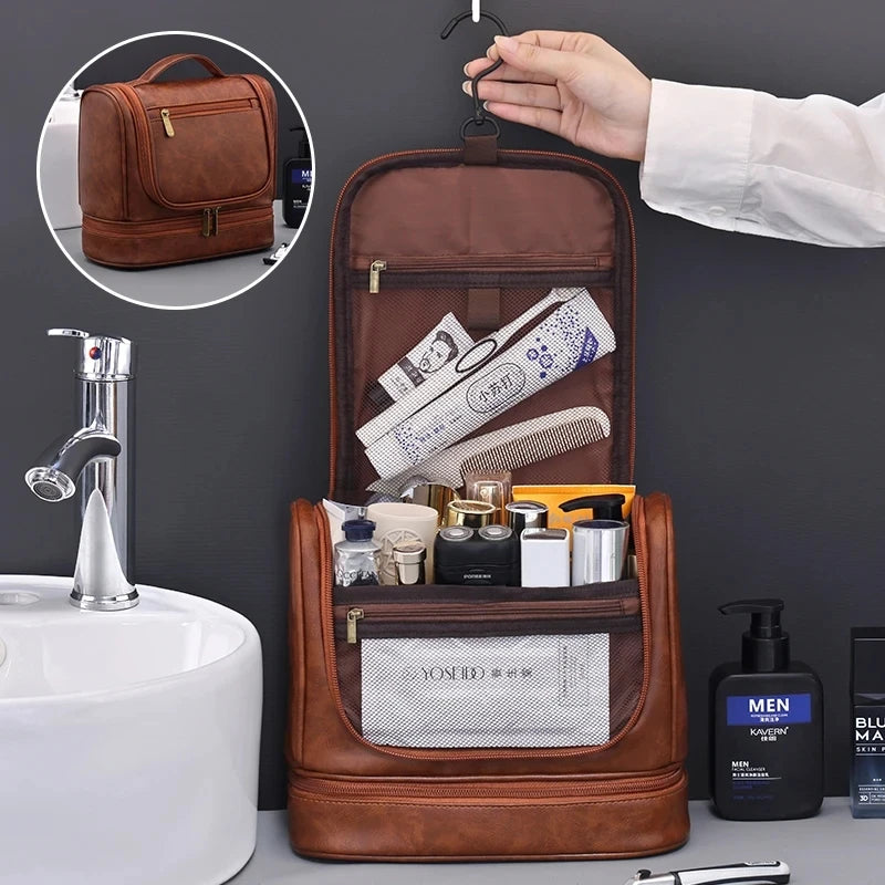 Trousses de Toilette Voyage Professionnel marron