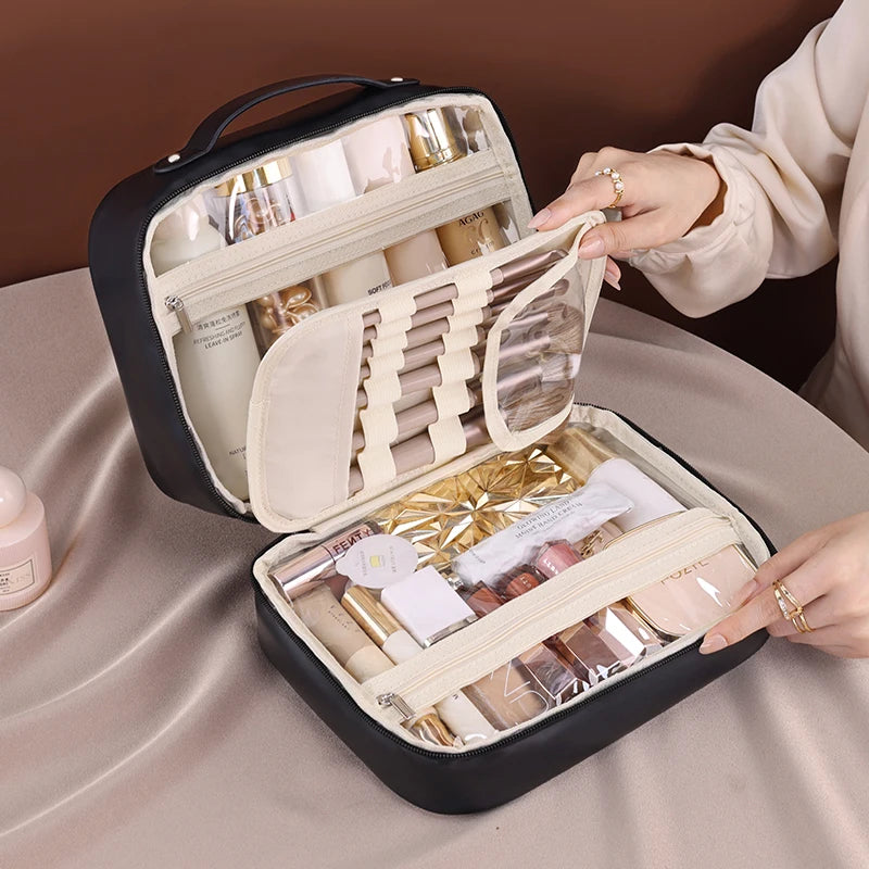 trousse de toilette maquillage femme noir