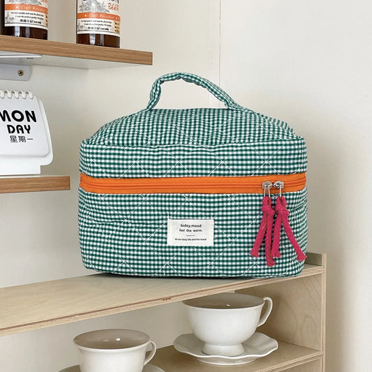 trousse de toilette matelassée